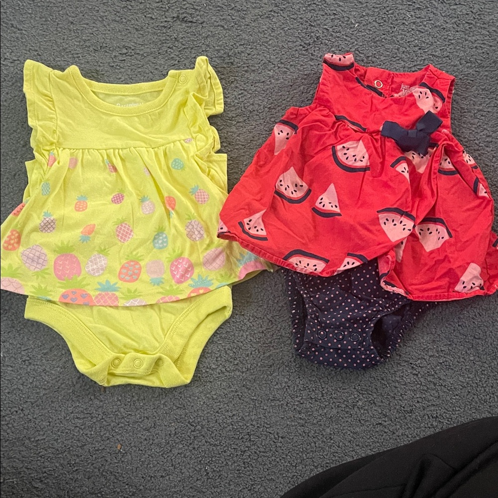 Carter's Yellow and Red Fruit Print Diaper Covers